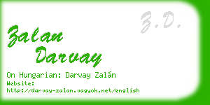 zalan darvay business card
